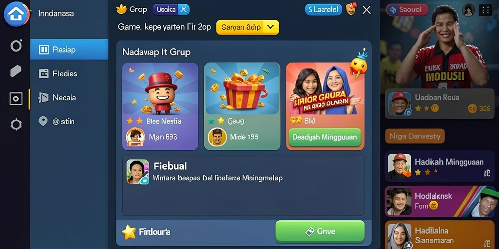 Fitur sosial yang memungkinkan interaksi dengan pemain lain.
